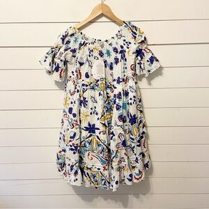 NWTs Vintage Ibiza | Bobbin Block Print Tiered 100% Cotton Babydoll Dress M/L